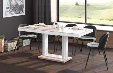 Stół rozkładany QUADRO 120 - Cappucino / Biały